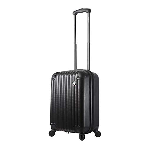 Mia Toro Italy Rotolo Hardside Spinner Carry-on, Black