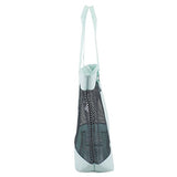 Eastsport Mesh Tote Beach Bag, Graphite/Icy Blue