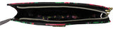 Betsey Johnson Women's Cosmetic Wristlet, Black/Floral
