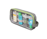 Travel Toiletry Bag by Travel Fusion - With Clear Windows and Elastic Bands to Keep Toiletries