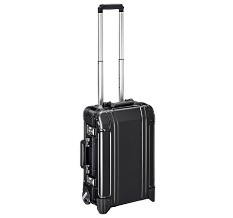 Zero Halliburton Geo Aluminum Carry-on 2 Wheel Travel Case (BLACK)