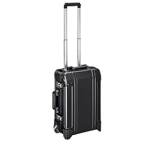 Zero Halliburton Geo Aluminum Carry-on 2 Wheel Travel Case (BLACK)