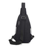 Coolbell Casual Bag Daypack Crossbody Bag Sling Bag With Adjustable Strap (Black)