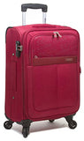 Dejuno Tuscany 3-Piece Lightweight Spinner Luggage Set-Red