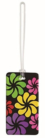Lewis N. Clark Fashion Luggage Tag, Black Floral - 7459