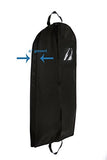 Bags For Less Breathable 55" Garment Bag With Handles And Gusset, Black
