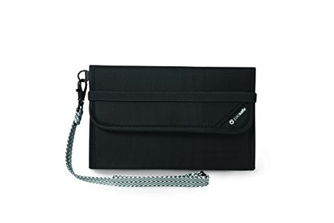 Pacsafe Rfidsafe V250 Anti-Theft Rfid Blocking Travel Wallet, Black
