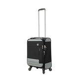Mia Toro M1136-20In-Blk Italy Sardinia Softside Spinner 20" Carry-On, Black
