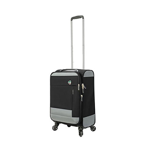 Mia Toro M1136-20In-Blk Italy Sardinia Softside Spinner 20" Carry-On, Black