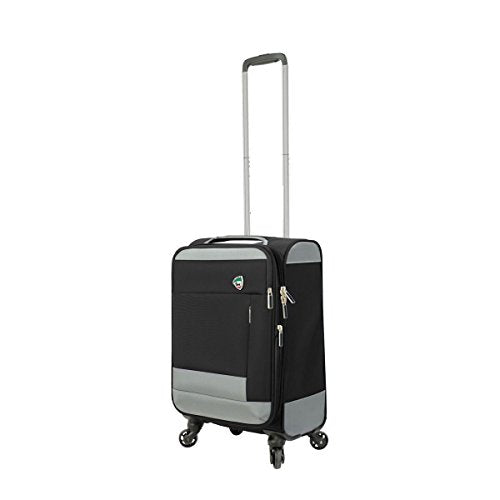 Mia Toro M1136-20In-Blk Italy Sardinia Softside Spinner 20" Carry-On, Black