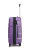 DUKAP Rodez Lightweight Hardside 3 piece Luggage set 20''/24''/28'' Purple