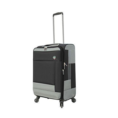 Mia Toro M1136-24In-Blk Italy Sardinia Softside 24 Inch Spinner, Black