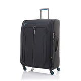 Samsonite Patrono Spinner Carry-On Luggage Large Black and Blue Travel Bag