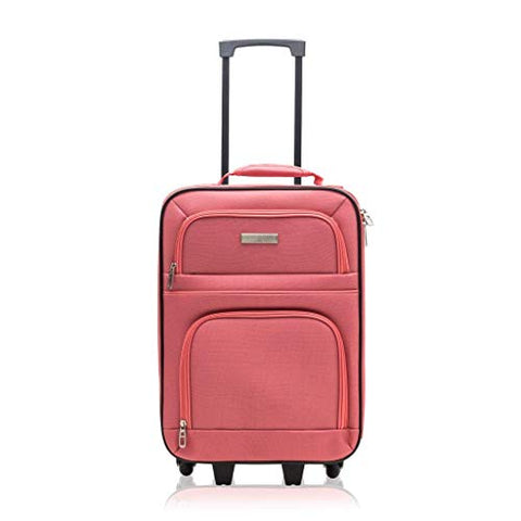 Millennium by Travelway Wheeled Suitcase - Rolling Carry-on (20 Inch, Coral)
