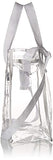 Nova Sport Wear Bag with Handles / Adjustable Strap Transparent Gameday Tote, 12 x 12 x 6 Inch - White