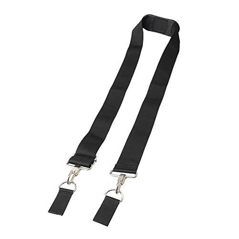 BQLZR 50MM Width Black Backpack Waist Belt Strap D-Ring Buckle with Shoulder Pad for DIY Toolbox