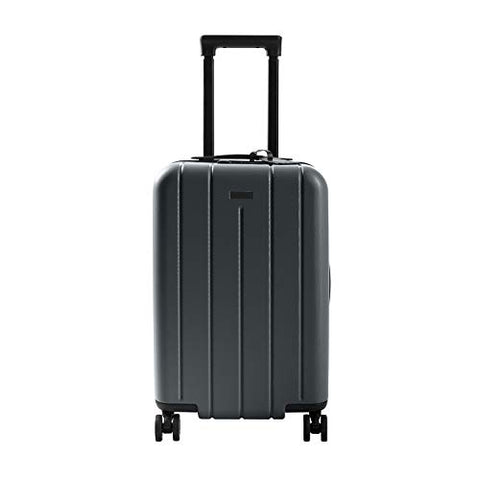 CHESTER Minima Carry-On Luggage / 22" Lightweight Polycarbonate Hardshell/Spinner Suitcase/TSA Approved Cabin Size (Charcoal)