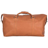 Kenneth Cole Reaction I Beg to Duff-er Colombian Leather 20" Single Compartment Top Zip Travel Duffel Bag, Cognac