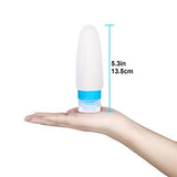 ValourGo Travel Bottles Set TSA Approved with Refillable Silicone Leak Proof Valve and Travel Accessories for Liquid - 2 Pack 3 OZ Travel Containers