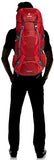 Deuter Futura Vario 45+10 Sl - Height-Adjustable Hiking Backpack, Cranberry/Fire/Aubergine