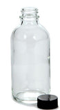 Vivaplex, 12, Clear, 4 oz Glass Bottles, with Lids