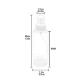 20 pack 60ml 2OZ Extra Fine Mist Mini Spray Bottles with Atomizer Pumps- for Essential Oils Travel Perfume Bulk Portable Makeup PP/PET Refillable Plastic