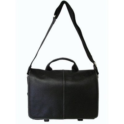 AmeriLeather Legacy Leather Woody Laptop Messenger Bag (Black)