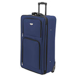 Travelers Club Genova Expandable Luggage Set, Navy Blue, 3 Piece