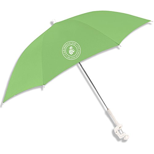 Caribbean Joe CJ-48GRN 48" Clamp on Beach Umbrella with UV Protection, Green
