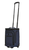 Travelers Club Top Expandable +50% Capacity Luggage with USB Port, Navy Blue, 17" Underseat Carry-On