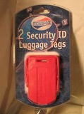 American Tourister 2 Security ID Luggage Tags AM1084NG (2 Tags) Red