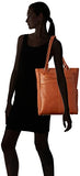 Piel Leather Vertical Laptop Tote, Saddle, One Size