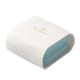 Vlando Small Faux Leather Travel Jewelry Box Organizer Display Storage Case for Rings Earrings Necklace (Blue)