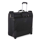 (USED) SWISSGEAR Full-Sized Effortless Folding Wheeled Garment Bag | Rolling Travel Luggage | Men's and Women's - Black