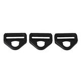 BQLZR Inner Diameter 2cm D-ring Clips Backpack Webbing Strap Slider Buckle Lock for Luggage Handbag