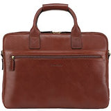 Banuce Vintage Full Grain Italian Leather Briefcase for Men Business Attache Case 14" Laptop Tote
