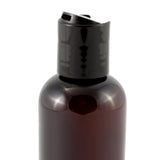 4oz Empty Amber Brown Plastic Squeeze Bottles with Disc Top Flip Cap (6 pack); BPA-Free Containers For Shampoo, Lotions, Liquid Body Soap, Creams (4 ounce, Amber Brown)