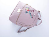 bebe Fleur Floral Embroidery Zipper Backpack
