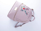 bebe Fleur Floral Embroidery Zipper Backpack