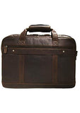 Mancini Leather Goods Double Compartment 15.6" Laptop Briefcase with RFID Secure