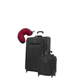 Travelpro Maxlite 5 | 3-Pc Set | Underseater & 26" Exp. Rollaboard With Travel Pillow (Black)