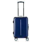 Aluminum Frame Carry On, PC Spinner Luggage, Hardside TSA Approved Suitcase 20", Blue