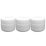Beauticom 24 Pieces 7G/7ML (0.25oz) WHITE Sturdy Thick Double Wall Plastic Container Jar with Foam Lined Lid for Scrubs, Oils, Salves, Creams, Lotions - BPA Free (Quantity: 24 Pieces)