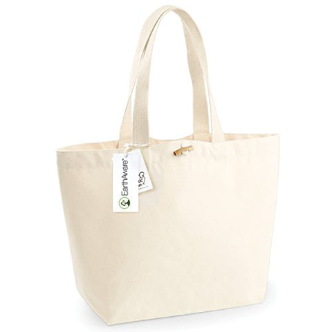 Westford Mill Organic Marina Tote Shopping Bag (20L) (One Size) (Natural)