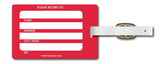 Tag Crazy Polka Premium Luggage Tags Set Of Four, Red, One Size