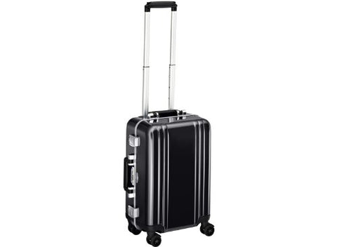 Zero Halliburton Classic Polycarbonate Carry On 4 Wheel Spinner Travel Case, Black, One Size