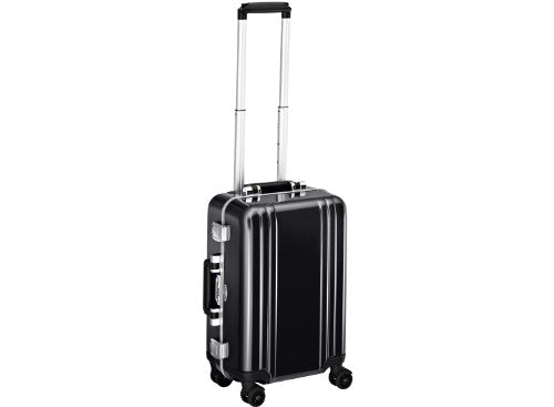 Zero Halliburton Classic Polycarbonate Carry On 4 Wheel Spinner Travel Case, Black, One Size