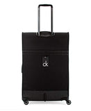 Calvin Klein Parker Softside Expandable Spinner Luggage with TSA Lock, Black, 29 Inch