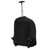 Rolling Backpack, Gonex Water Repellent Wheeled Backpack Nylon 20inch Black