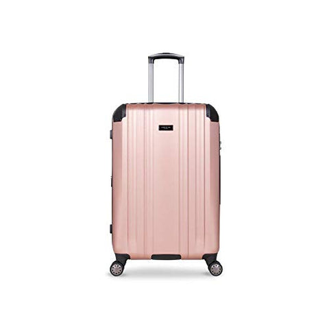 Kenneth Cole Reaction Saddle Rock Rose Gold Checked Upright Suitcase